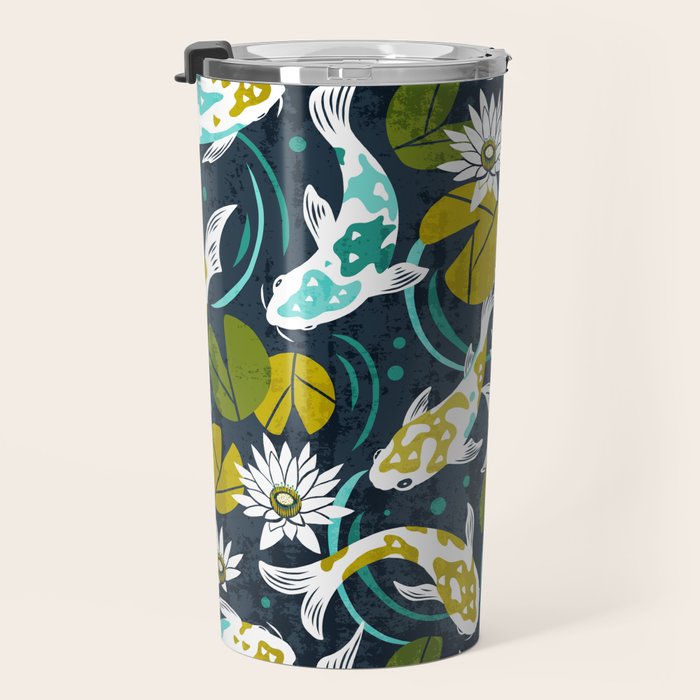 Koi Pond - Green Travel Mug Gallery Image 3