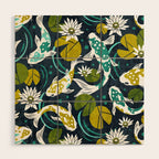 Koi Pond - Green Wood Wall Art Gallery Image 1