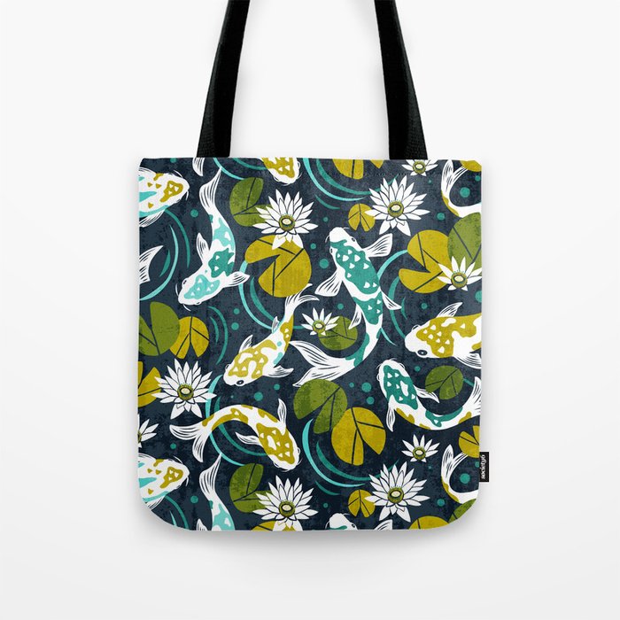 Koi Pond - Green Tote Bag Gallery Image 1