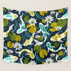 Koi Pond - Green Wall Tapestry Gallery Image 4