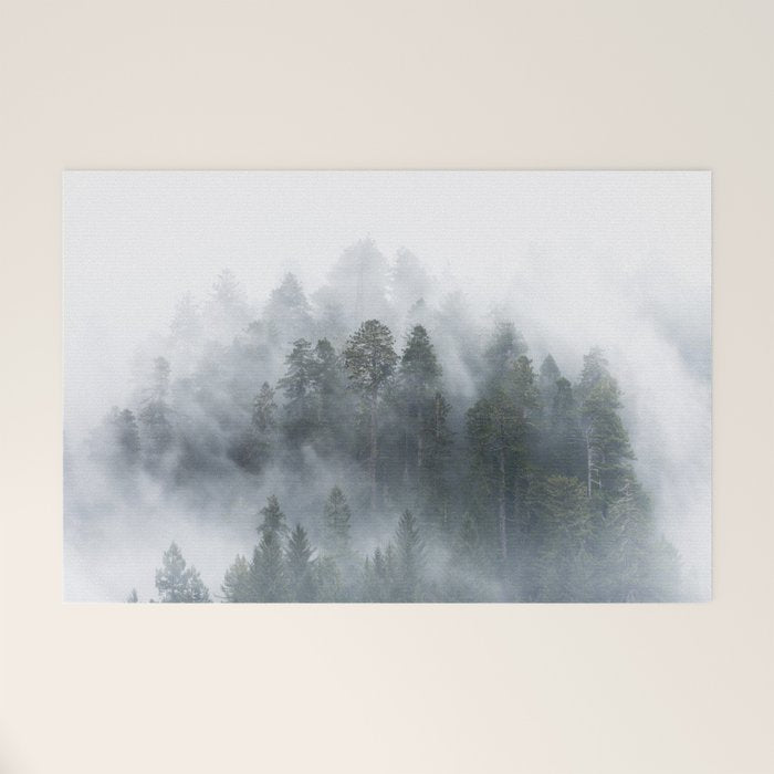 Redwood National Park Forest Fog Welcome Mat Gallery Image 1