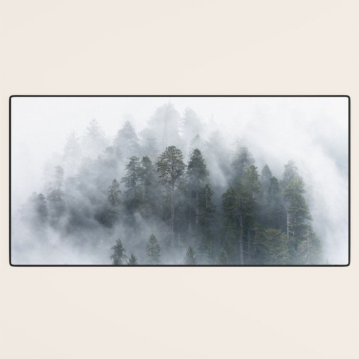 Redwood National Park Forest Fog Desk Mat Gallery Image 3