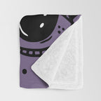 Mystic Eyes, Halloween, Purple Throw Blanket Gallery Image 3