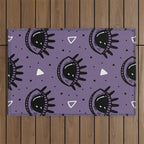 Mystic Eyes, Halloween, Purple Outdoor Rug Gallery Image 1
