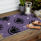 Mystic Eyes, Halloween, Purple Outdoor Rug Gallery Image 2