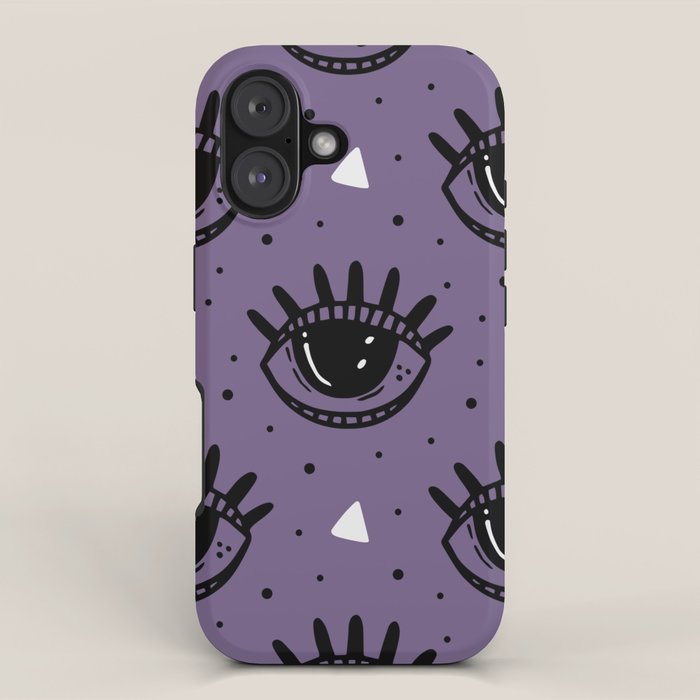 Mystic Eyes, Halloween, Purple iPhone Case Gallery Image 1