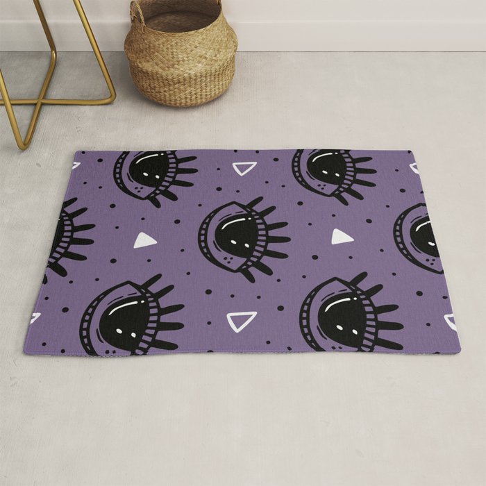 Mystic Eyes, Halloween, Purple Rug Gallery Image 1