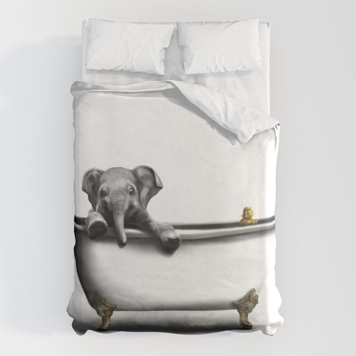 Elephant in Bath Duvet Cover Gallery Image 6