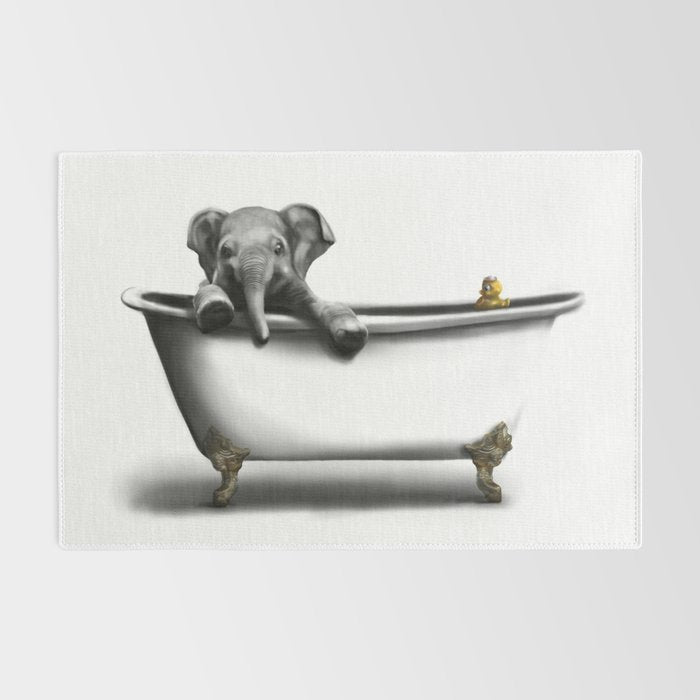 Elephant in Bath Rug Gallery Image 2