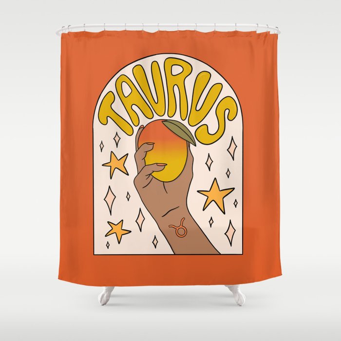 Taurus Mango Shower Curtain Gallery Image 1