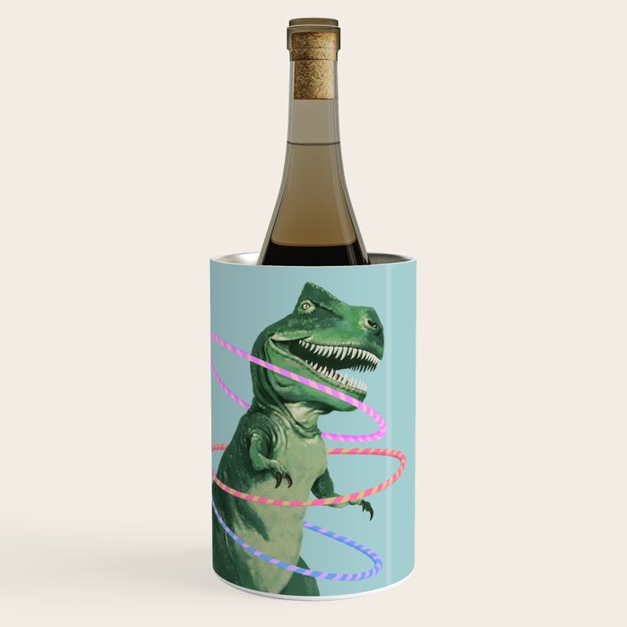 T-Rex the Hula Dancer in Green Wine Chiller Gallery Image 1