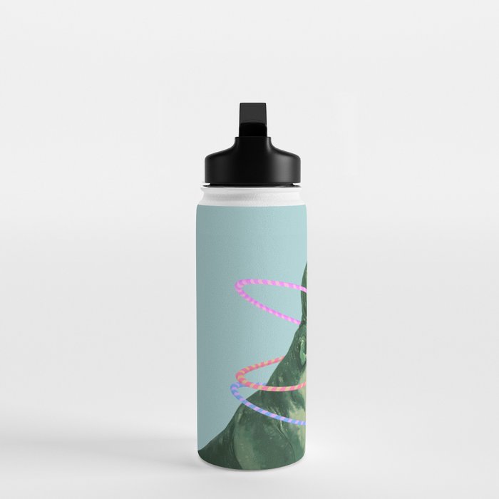T-Rex the Hula Dancer in Green Water Bottle Gallery Image 3
