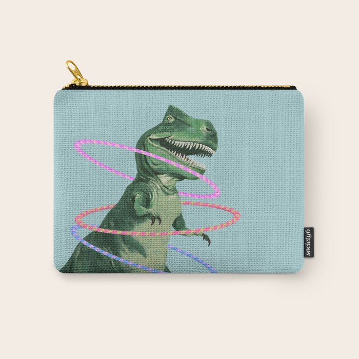 T-Rex the Hula Dancer in Green Carry All Pouch Gallery Image 1