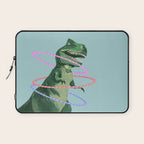 T-Rex the Hula Dancer in Green Laptop Sleeve Gallery Image 1