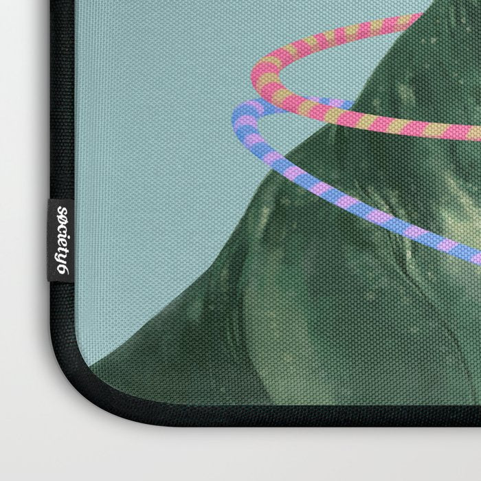 T-Rex the Hula Dancer in Green Laptop Sleeve Gallery Image 3