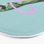 T-Rex the Hula Dancer in Green Bath Mat Gallery Image 3