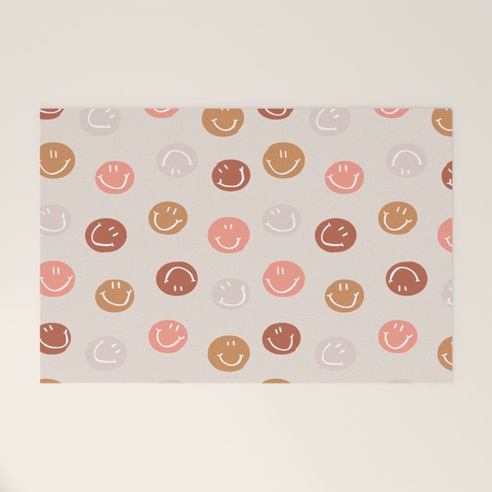 Be Happy! Pink & Orange Welcome Mat Gallery Image 1