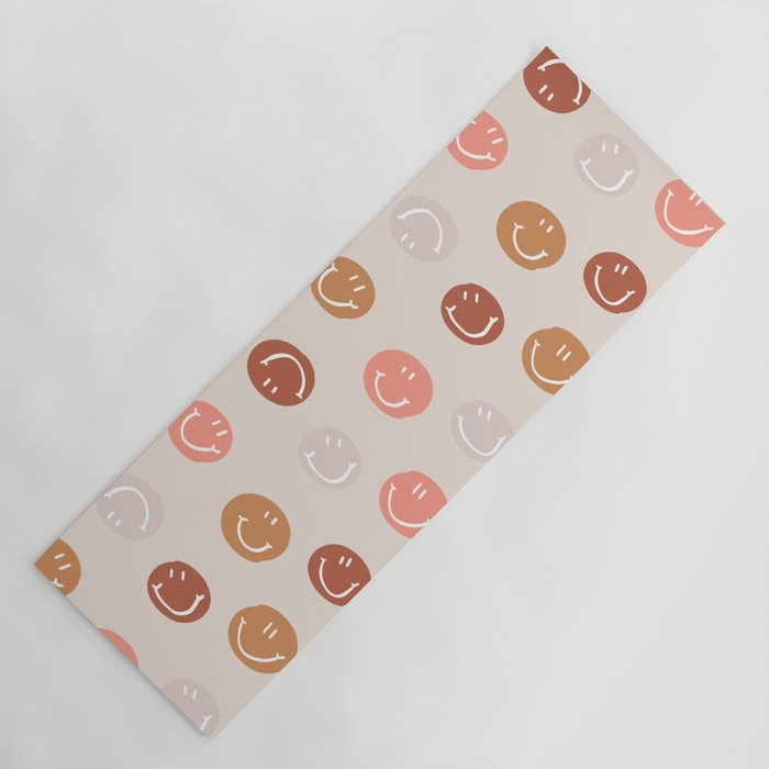 Be Happy! Pink & Orange Yoga Mat Gallery Image 1