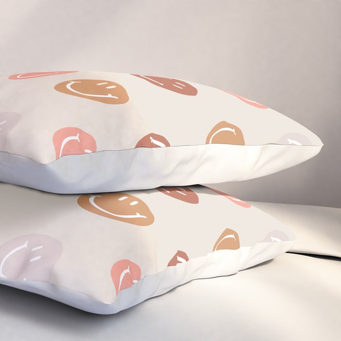 Be Happy! Pink & Orange Pillow Sham Gallery Image 3