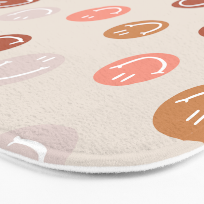 Be Happy! Pink & Orange Bath Mat Gallery Image 3