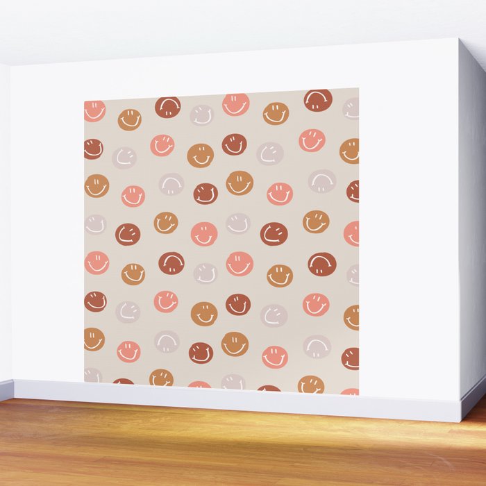 Be Happy! Pink & Orange Wall Mural Gallery Image 2