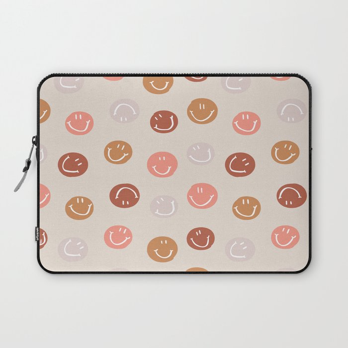 Be Happy! Pink & Orange Laptop Sleeve Gallery Image 1