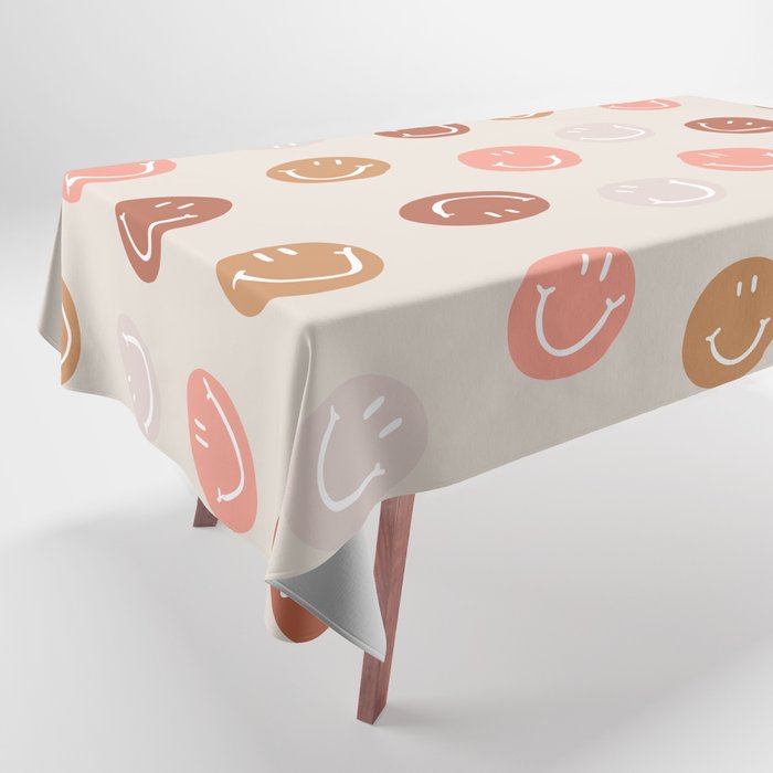 Be Happy! Pink & Orange Tablecloth Gallery Image 1