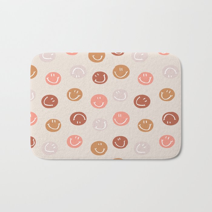 Be Happy! Pink & Orange Bath Mat Gallery Image 1