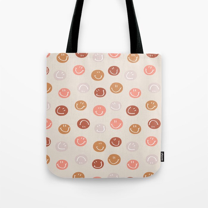 Be Happy! Pink & Orange Tote Bag Gallery Image 1