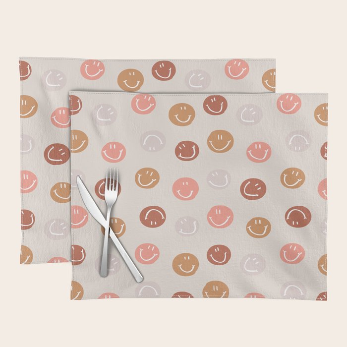 Be Happy! Pink & Orange Placemat Gallery Image 1