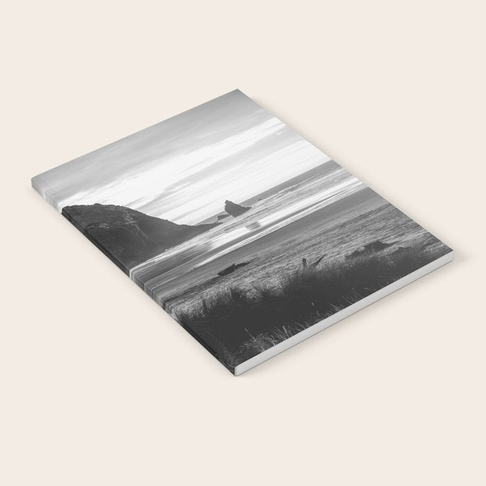 Cannon Beach Sunset - Black and White Nature Photography Notebook Gallery Image 2