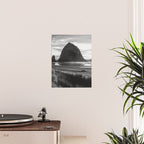 Cannon Beach Sunset - Black and White Nature Photography Poster Gallery Image 2