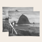 Cannon Beach Sunset - Black and White Nature Photography Placemat Gallery Image 1