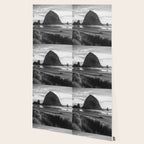 Cannon Beach Sunset - Black and White Nature Photography Wallpaper Gallery Image 2