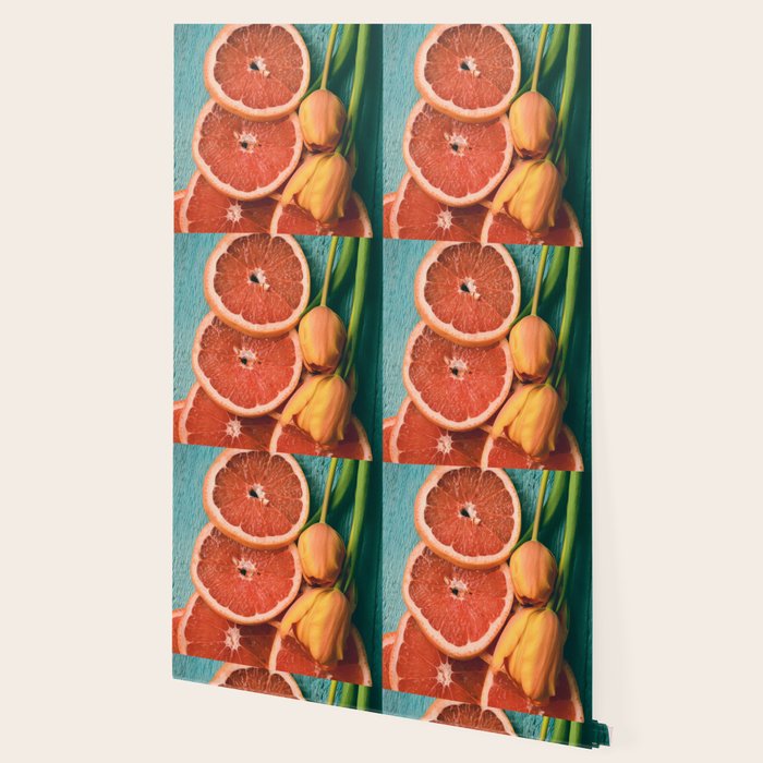 Grapefruit and Tulips Wallpaper Gallery Image 2