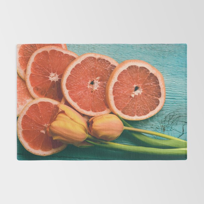 Grapefruit and Tulips Rug Gallery Image 2