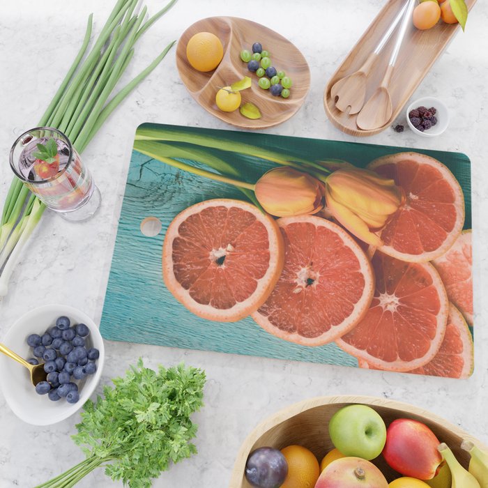 Grapefruit and Tulips Cutting Board Gallery Image 2