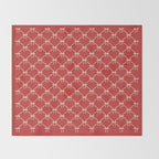 Bows & Ribbons Pattern XII Cherry Red Throw Blanket Gallery Image 2