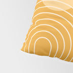 Mid Century Modern Geometric 118 in Yellow Gold Shades (Rainbow and Sun Abstraction) Pillow Sham Gallery Image 4