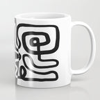 ABSTRACTION 01 | Black and White Abstract Series Coffee Mug Gallery Image 1
