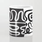 ABSTRACTION 01 | Black and White Abstract Series Coffee Mug Gallery Image 4