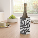 ABSTRACTION 01 | Black and White Abstract Series Wine Chiller Gallery Image 4