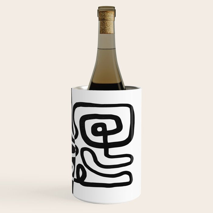 ABSTRACTION 01 | Black and White Abstract Series Wine Chiller Gallery Image 3