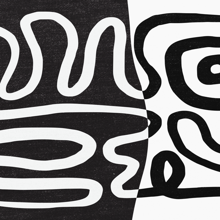 ABSTRACTION 01 | Black and White Abstract Series Coffee Mug Gallery Image 2