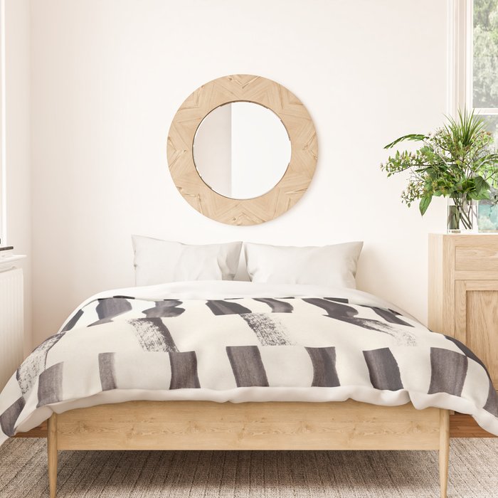 Black & White Abstract Collage #2 Duvet Cover Gallery Image 3