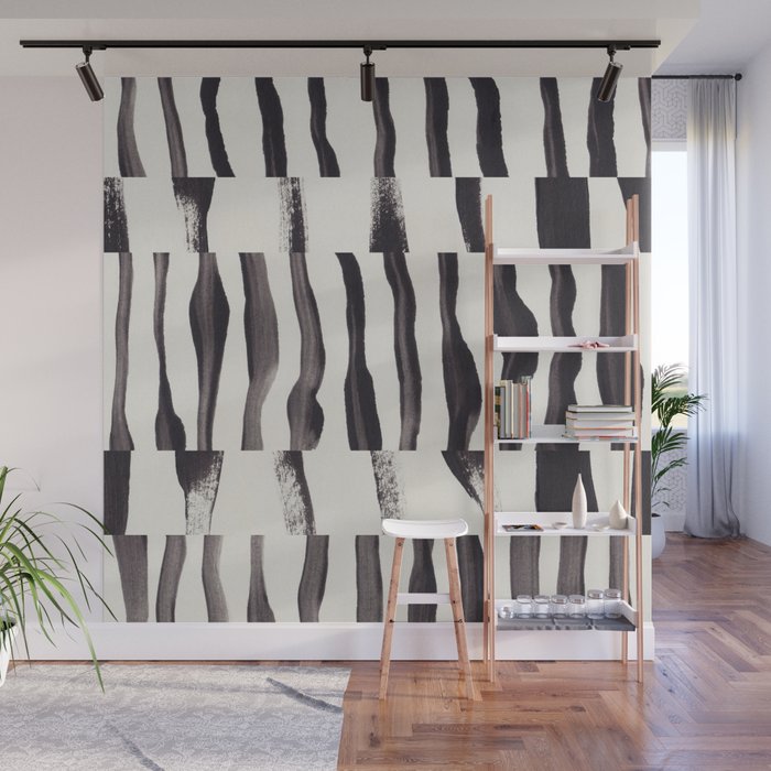 Black & White Abstract Collage #2 Wall Mural Gallery Image 1