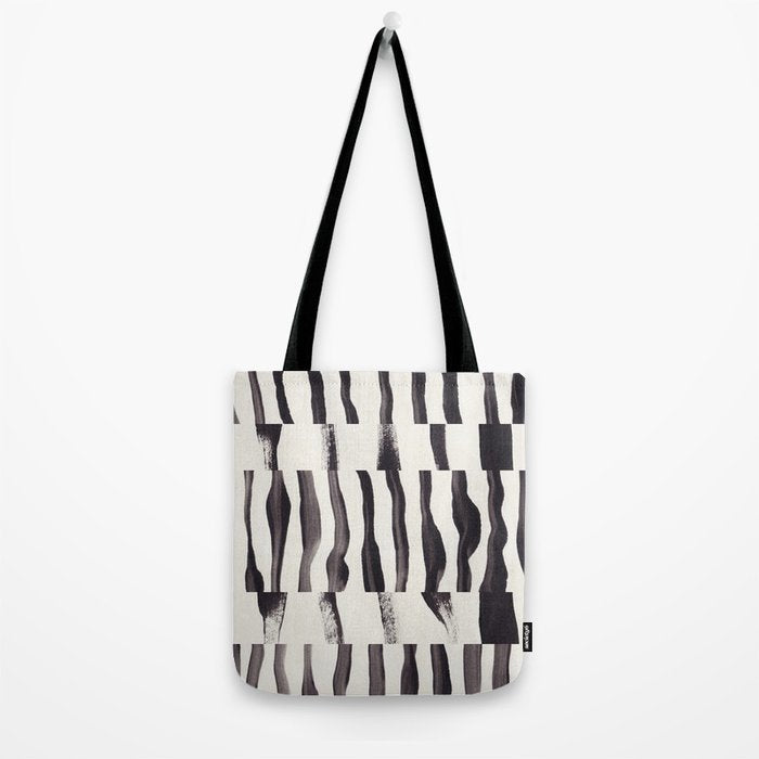 Black & White Abstract Collage #2 Tote Bag Gallery Image 2
