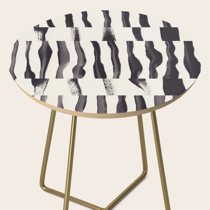 Black & White Abstract Collage #2 Side Table Gallery Image 2