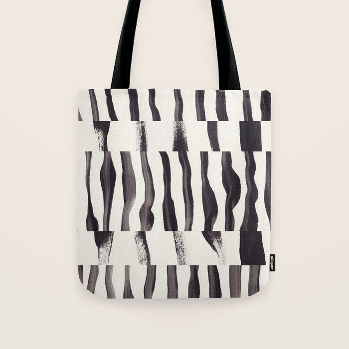 Black & White Abstract Collage #2 Tote Bag Gallery Image 1