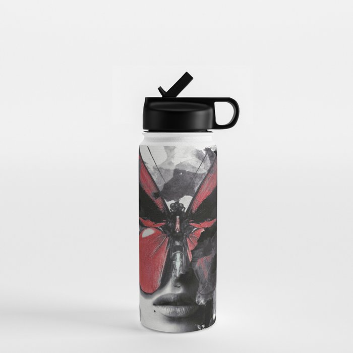 Red Butterfly Water Bottle Gallery Image 1